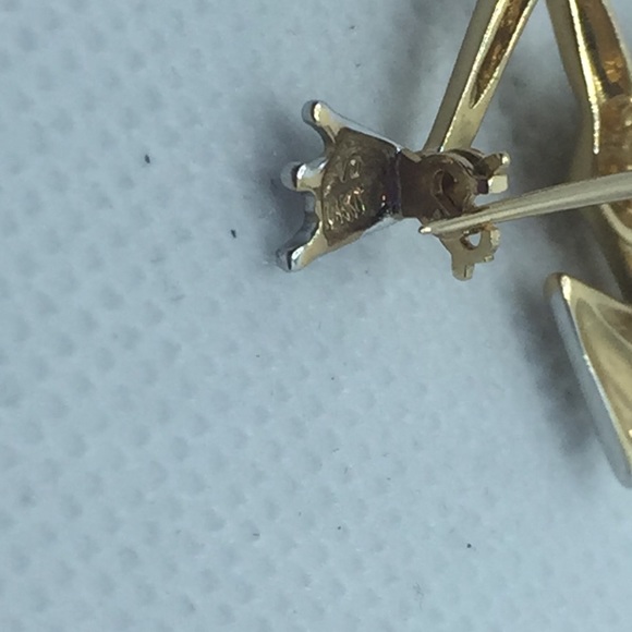 14K Yellow and White Gold Tree Frog πΈ Brooch - Picture 9 of 16